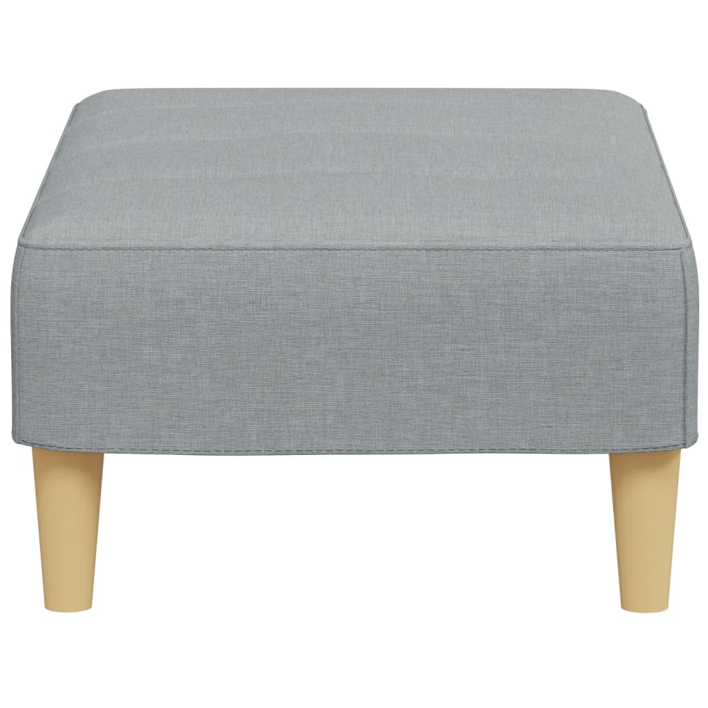 Fodskammel Lysegrå 77x55x31 cm Stof
