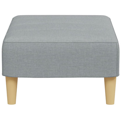 Fodskammel Lysegrå 77x55x31 cm Stof