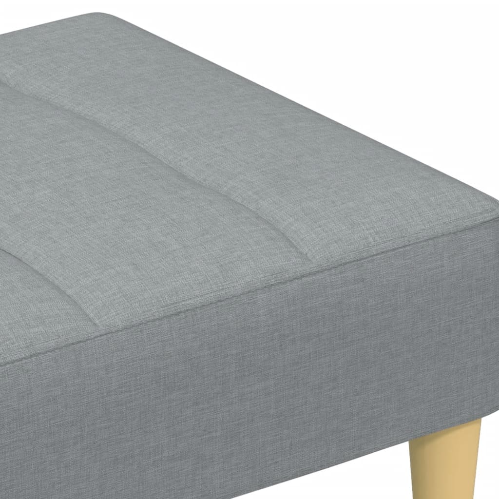 Fodskammel Lysegrå 77x55x31 cm Stof