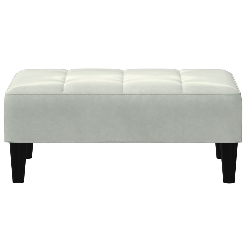 Fußhocker Hellgrau 77x55x31 cm Samt
