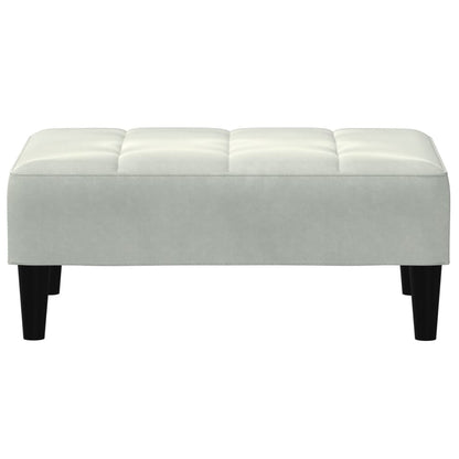 Fußhocker Hellgrau 77x55x31 cm Samt