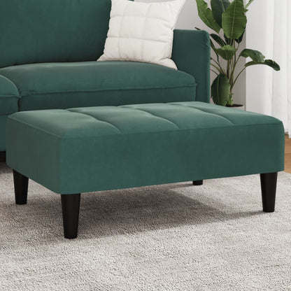 Fußhocker Dunkelgrün 77x55x31 cm Samt