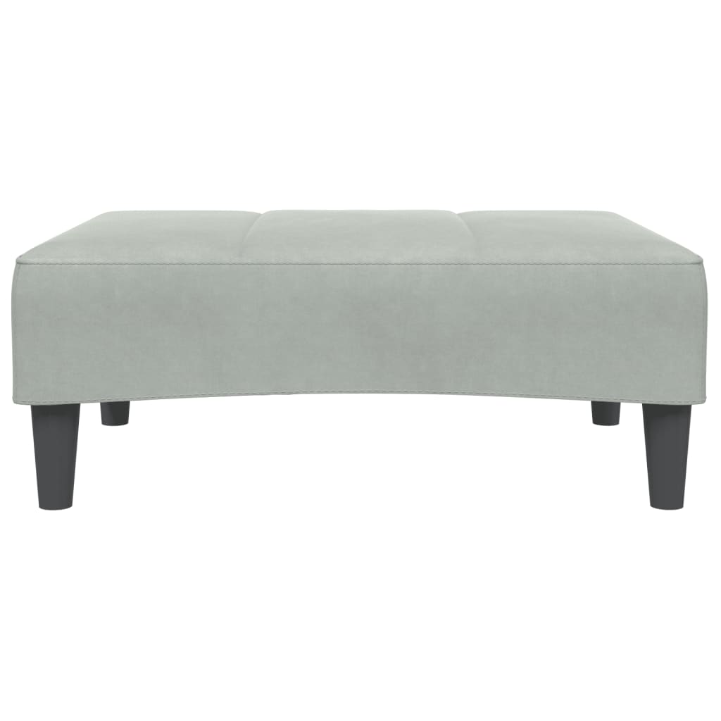 Fußhocker Hellgrau 77x55x31 cm Samt