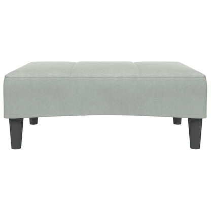 Fußhocker Hellgrau 77x55x31 cm Samt