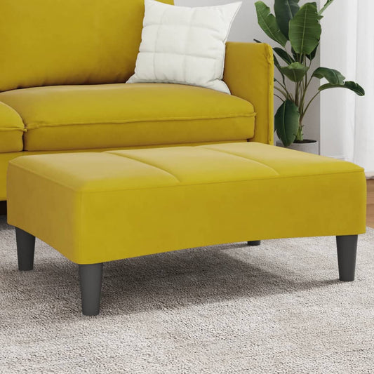 Fußhocker Gelb 77x55x31 cm Samt