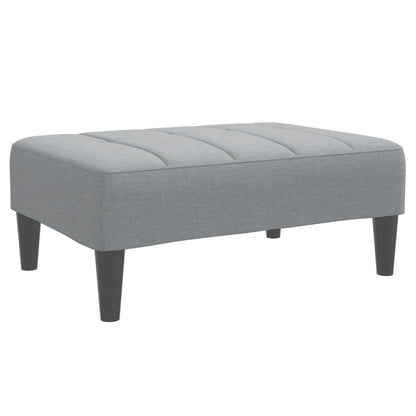 Fußhocker Hellgrau 77x55x31 cm Stoff