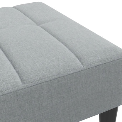 Fußhocker Hellgrau 77x55x31 cm Stoff