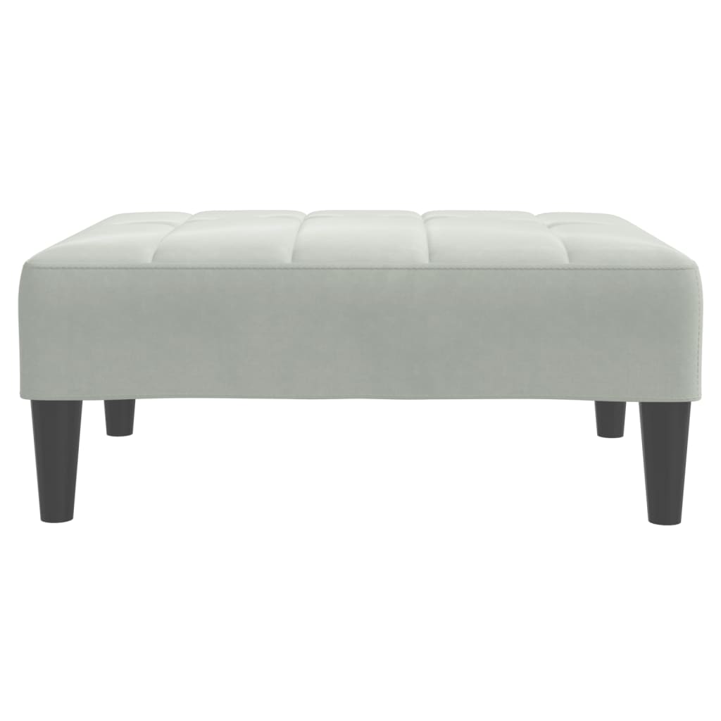 Fußhocker Hellgrau 77x55x31 cm Samt