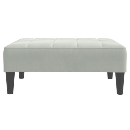 Fußhocker Hellgrau 77x55x31 cm Samt