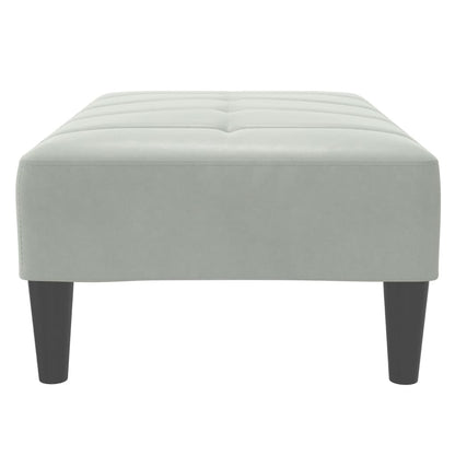 Fußhocker Hellgrau 77x55x31 cm Samt