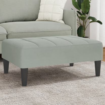 Fußhocker Hellgrau 77x55x31 cm Samt