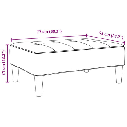 Fußhocker Dunkelgrau 77x55x31 cm Samt