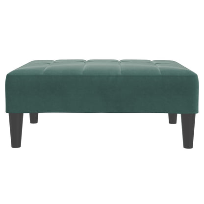 Fußhocker Dunkelgrün 77x55x31 cm Samt