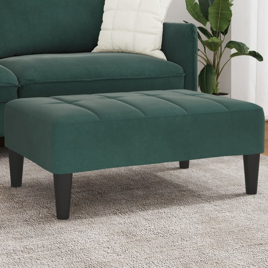 Fußhocker Dunkelgrün 77x55x31 cm Samt