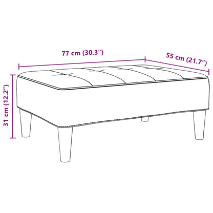 Fußhocker Schwarz 77x55x31 cm Samt