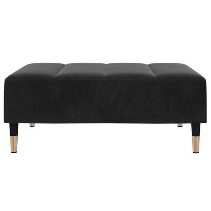 Fußhocker Schwarz 77x55x31 cm Samt