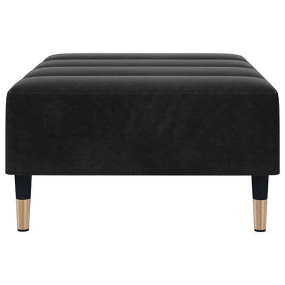 Fußhocker Schwarz 77x55x31 cm Samt