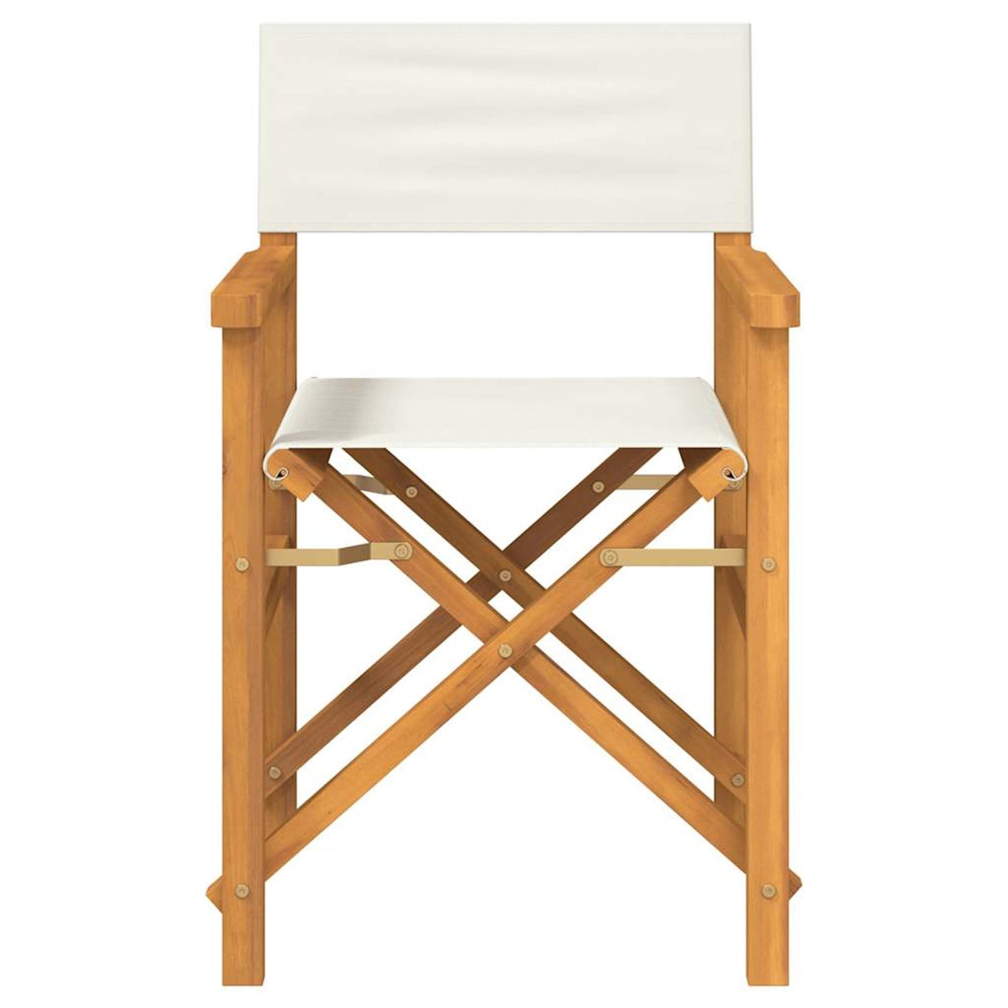 Regiestuhl Klappbar Creme Massivholz Teak
