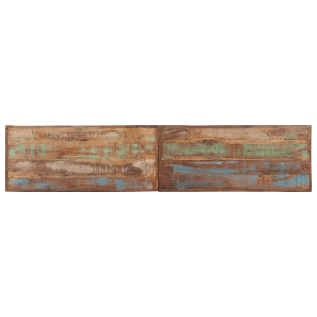 Bank 160 cm Massives Altholz und Stahl