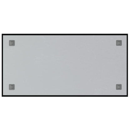 Magnettafel Wandmontage Schwarz 80x40 cm Hartglas