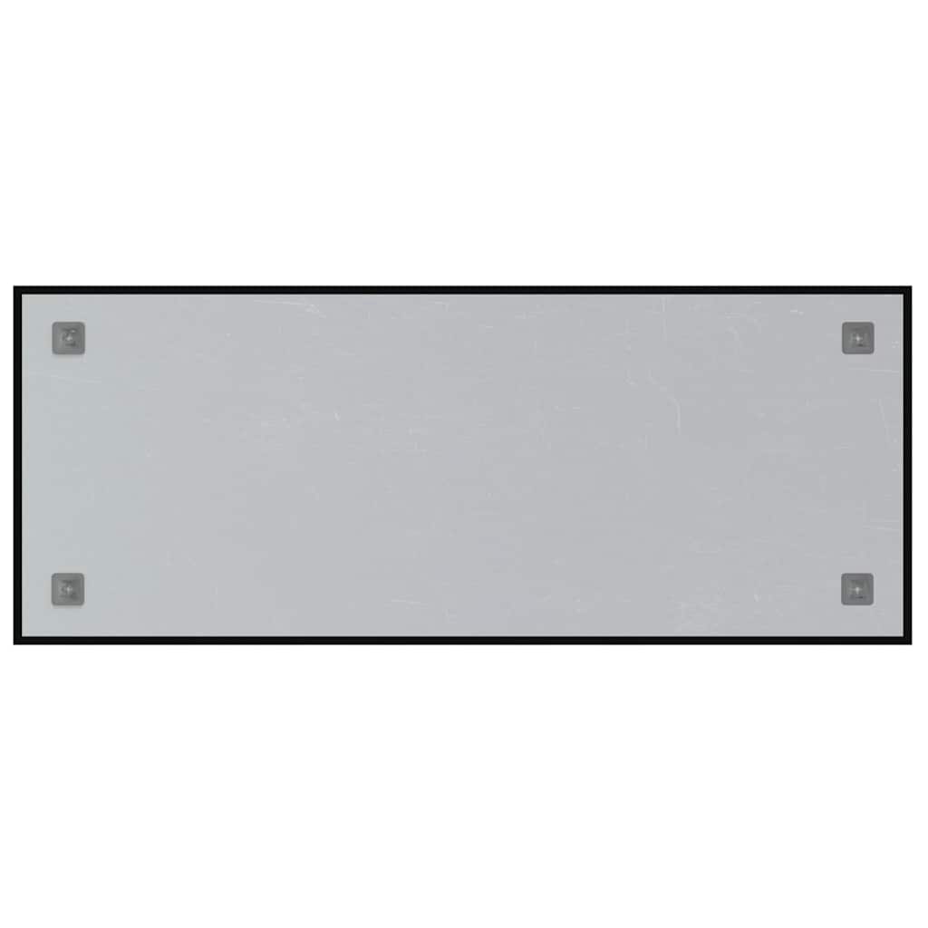 Magnettafel Wandmontage Schwarz 100x40 cm Hartglas