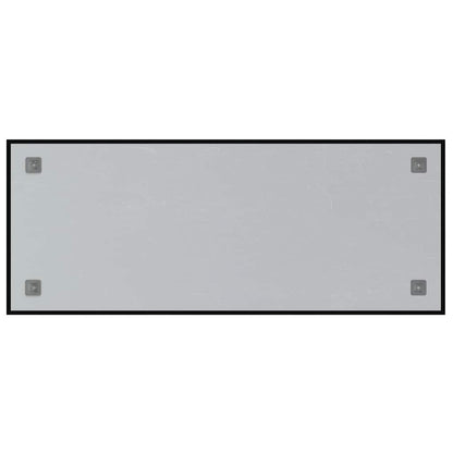 Magnettafel Wandmontage Schwarz 100x40 cm Hartglas