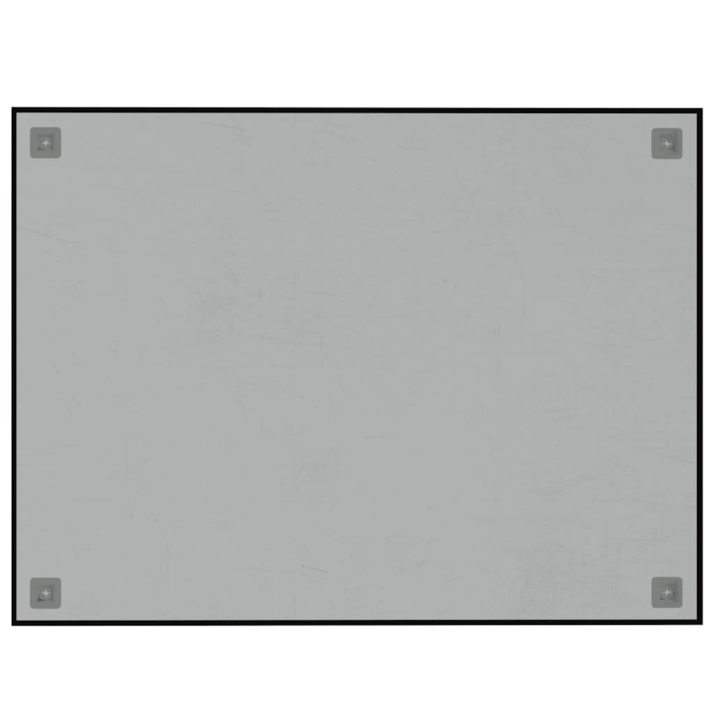 Magnettafel Wandmontage Schwarz 80x60 cm Hartglas