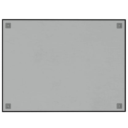 Magnettafel Wandmontage Schwarz 80x60 cm Hartglas