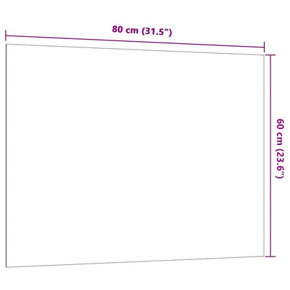Magnettafel Wandmontage Schwarz 80x60 cm Hartglas