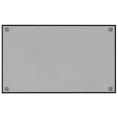 Magnettafel Wandmontage Schwarz 100x60 cm Hartglas