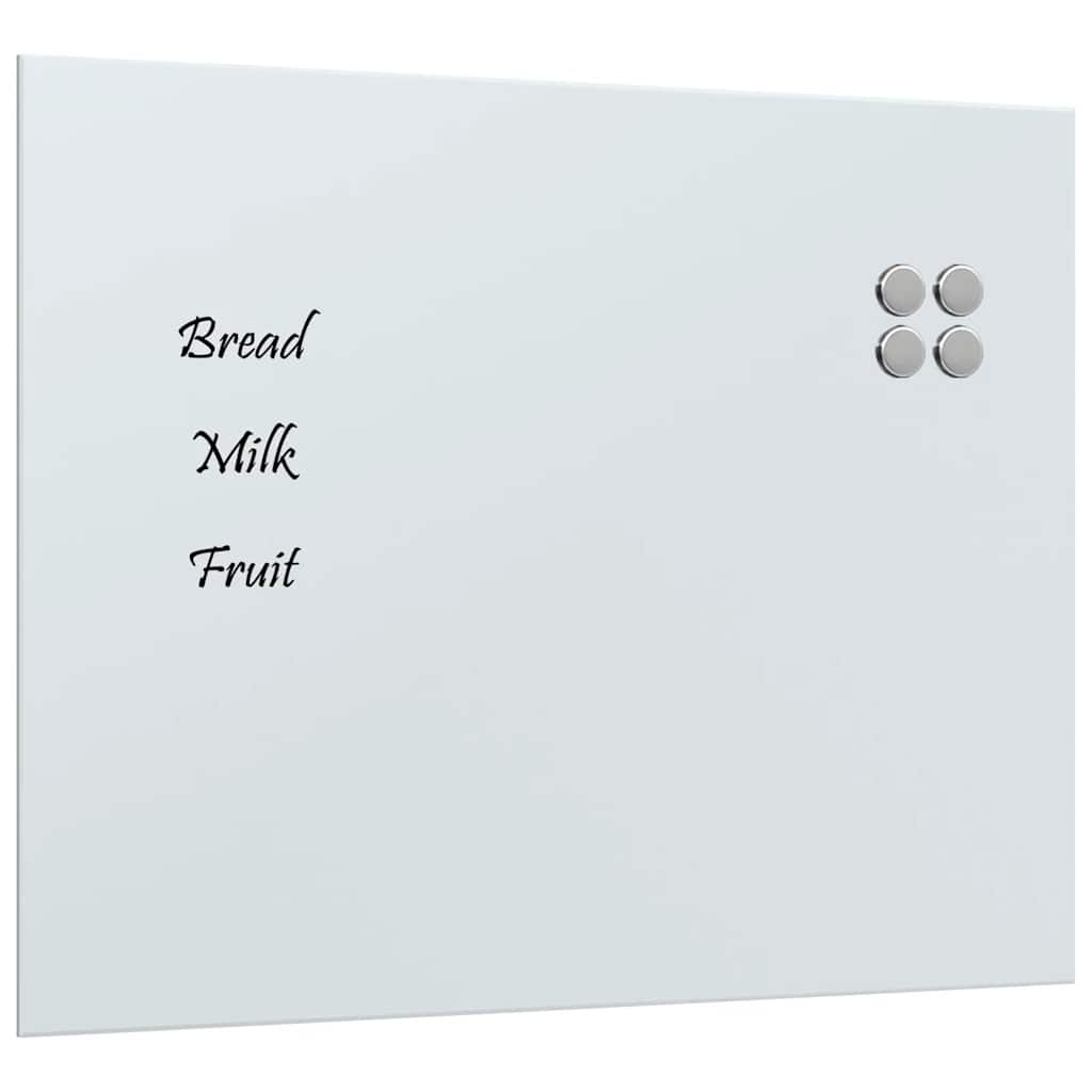 Magnettafel Wandmontage Weiß 50x40 cm Hartglas