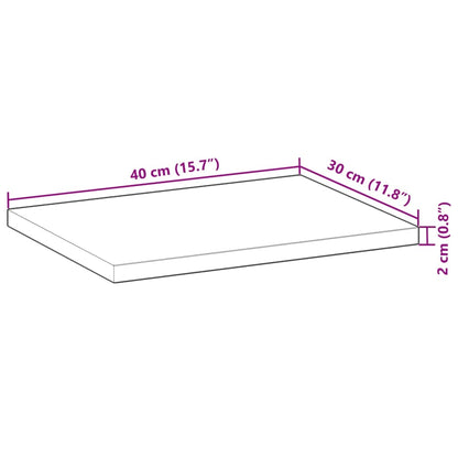 Schweberegal 40x30x2 cm Massivholz Akazie Unbehandelt