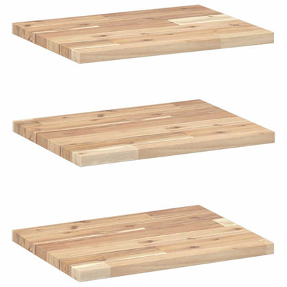 Schweberegale 3 Stk. 40x30x2 cm Massivholz Akazie Unbehandelt