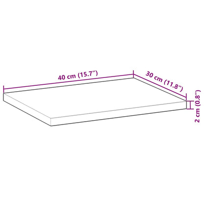 Schweberegale 4 Stk. 40x30x2 cm Massivholz Akazie Unbehandelt