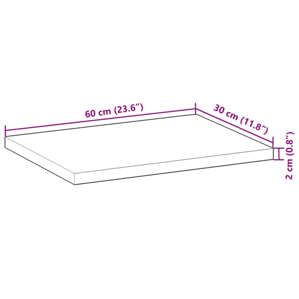 Schweberegale 2 Stk. 60x30x2 cm Massivholz Akazie Unbehandelt