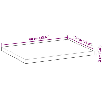 Schweberegale 3 Stk. 60x30x2 cm Massivholz Akazie Unbehandelt