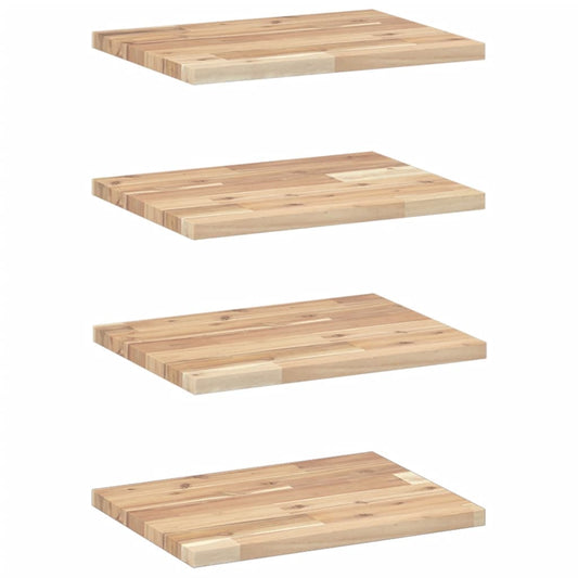 Schweberegale 4 Stk. 60x30x2 cm Massivholz Akazie Unbehandelt
