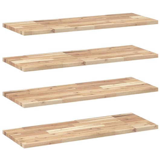 Schweberegale 4 Stk. 100x30x2 cm Massivholz Akazie Unbehandelt