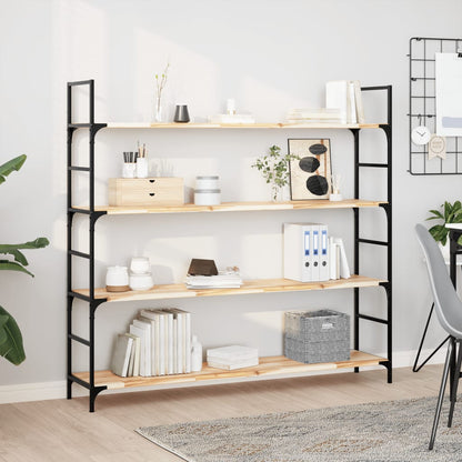 Schweberegale 2 Stk. 120x30x2 cm Massivholz Akazie Unbehandelt