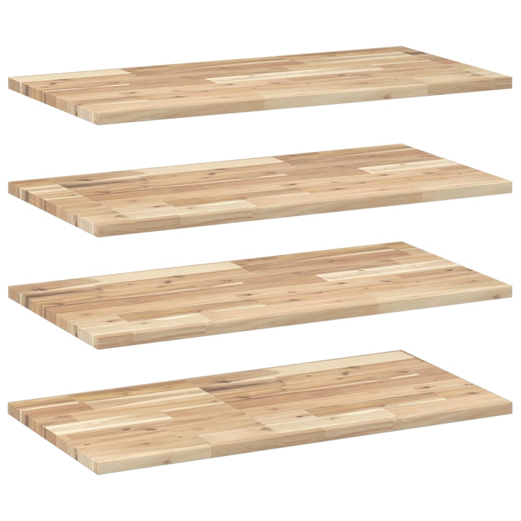 Schweberegale 4 Stk. 60x40x2 cm Massivholz Akazie Unbehandelt