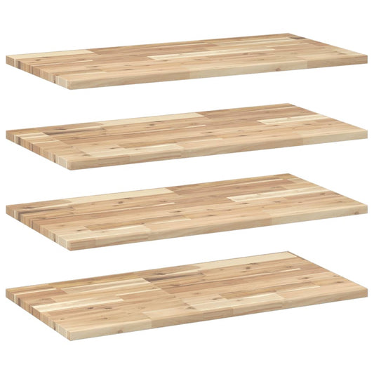 Schweberegale 4 Stk. 60x40x2 cm Massivholz Akazie Unbehandelt