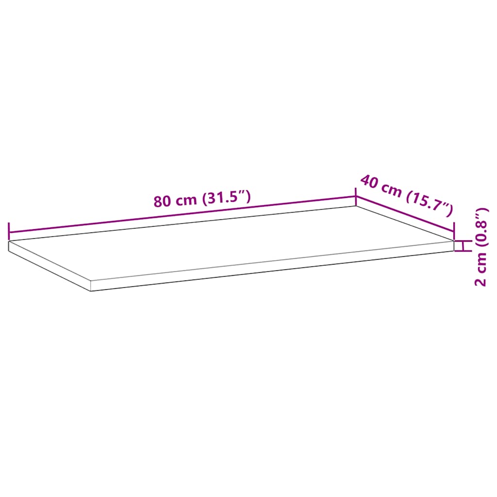 Schweberegale 3 Stk. 80x40x2 cm Massivholz Akazie Unbehandelt