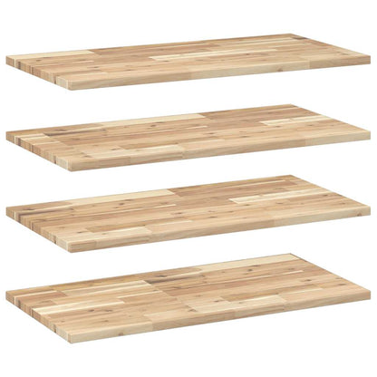 Schweberegale 4 Stk. 80x40x2 cm Massivholz Akazie Unbehandelt