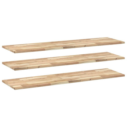 Schweberegale 3 Stk. 120x40x2 cm Massivholz Akazie Unbehandelt