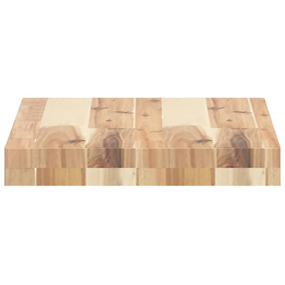 Schweberegal 40x30x4 cm Massivholz Akazie Unbehandelt