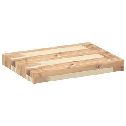 Schweberegale 2 Stk. 40x30x4 cm Massivholz Akazie Unbehandelt