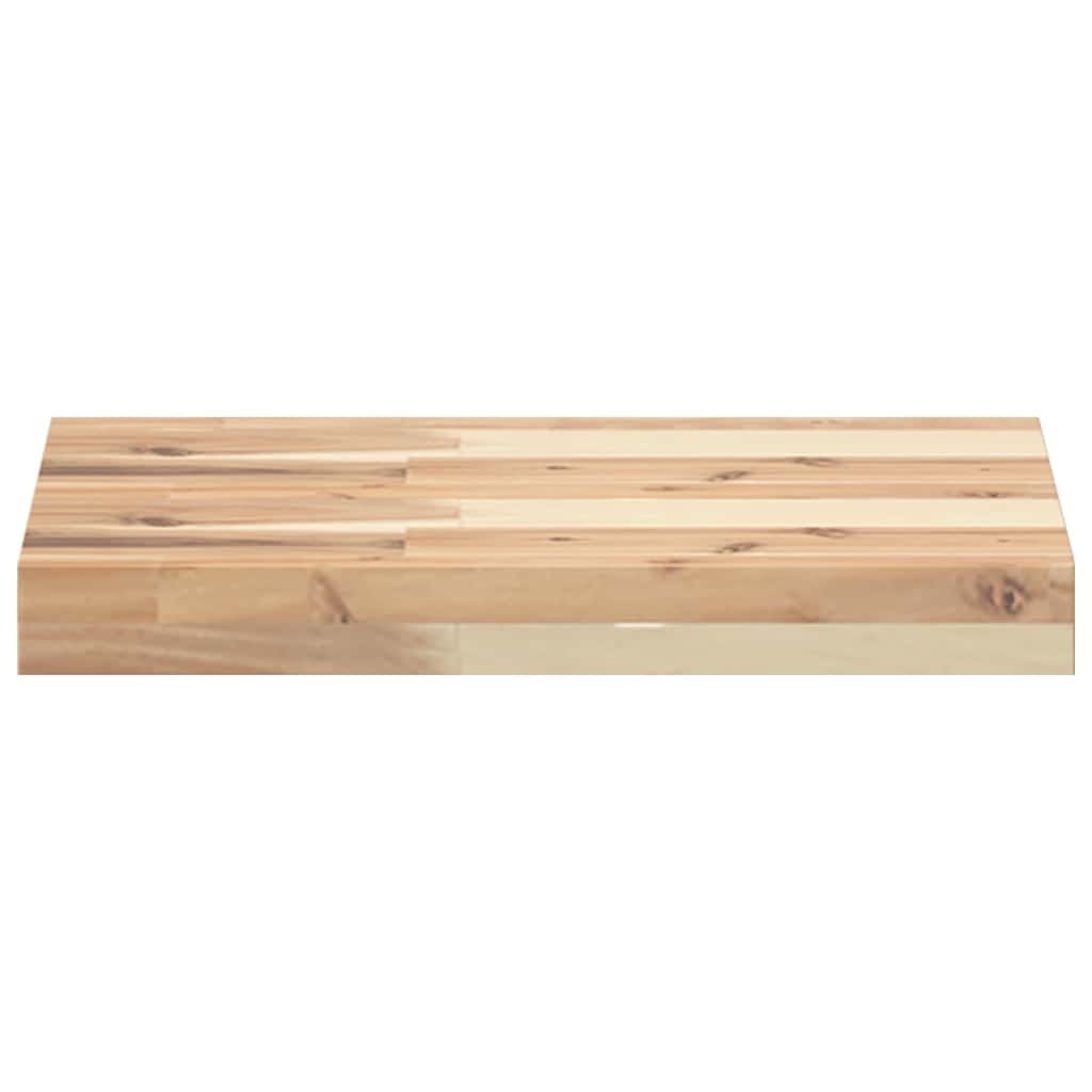 Schweberegale 2 Stk. 40x30x4 cm Massivholz Akazie Unbehandelt