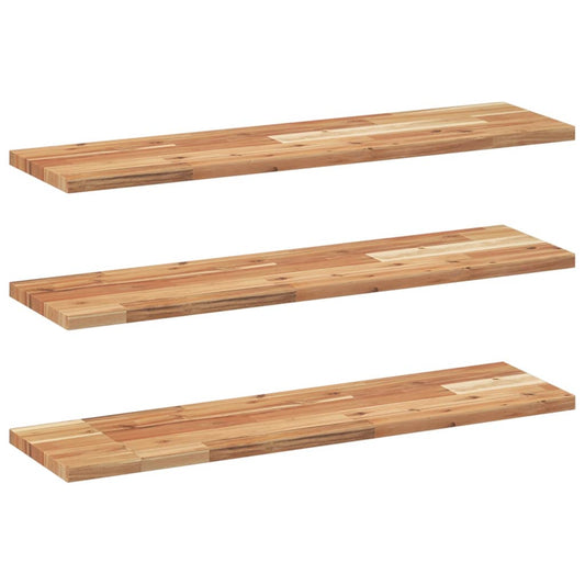 Schweberegale 3 Stk. 100x20x2 cm Massivholz Akazie Ölbehandelt
