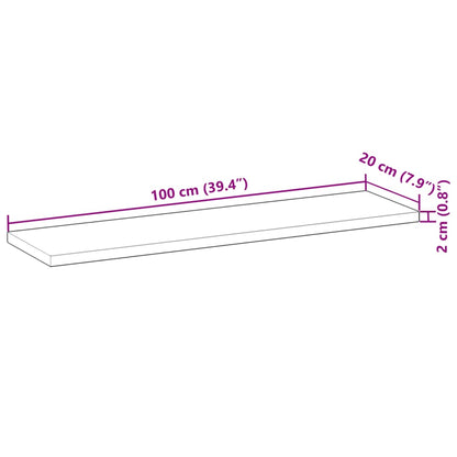 Schweberegale 3 Stk. 100x20x2 cm Massivholz Akazie Ölbehandelt