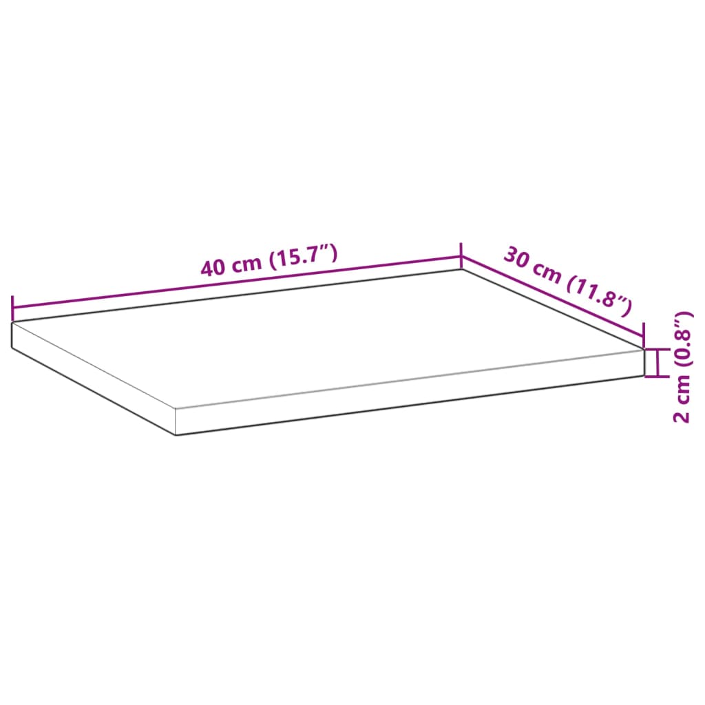 Schweberegale 2 Stk. 40x30x2 cm Massivholz Akazie Ölbehandelt